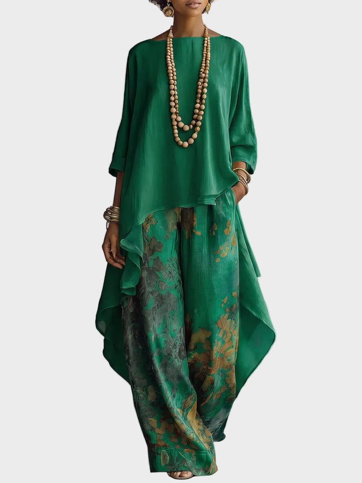 Flor – Elegants chünschtlerischs Set mit Bluememuster
