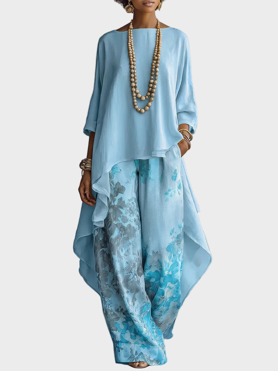 Flor – Elegants chünschtlerischs Set mit Bluememuster