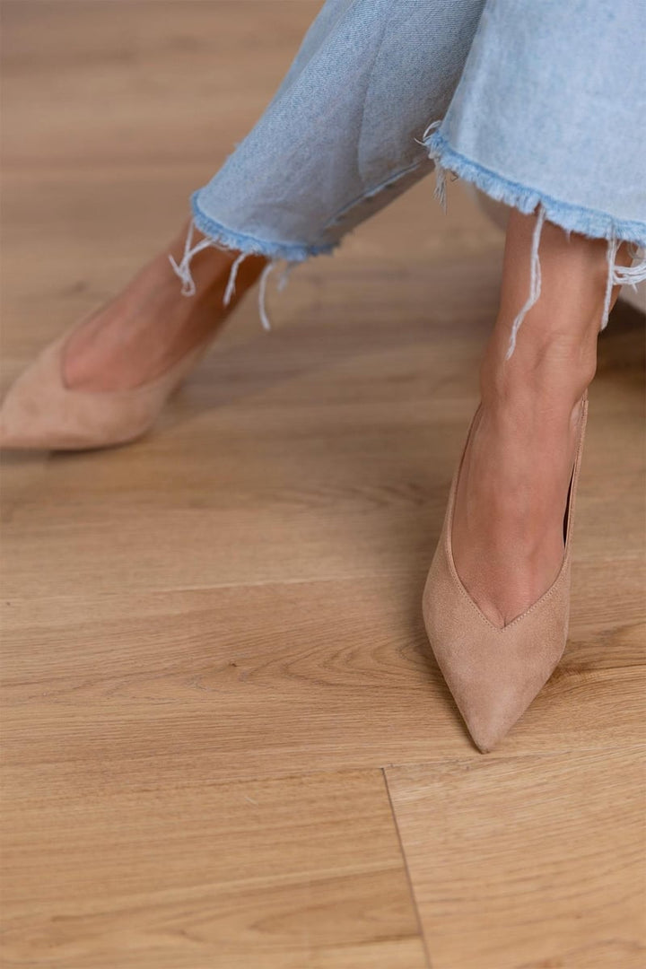Marlena – Slingback-Pumps in Nude mit eme feine Absatz