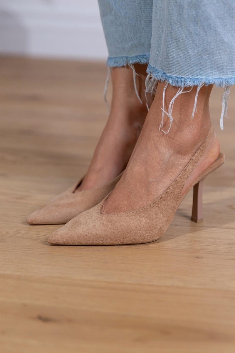 Marlena – Slingback-Pumps in Nude mit eme feine Absatz