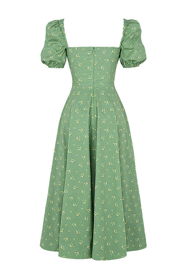 Aviana - Kleid mit Puffärmeln Bloom