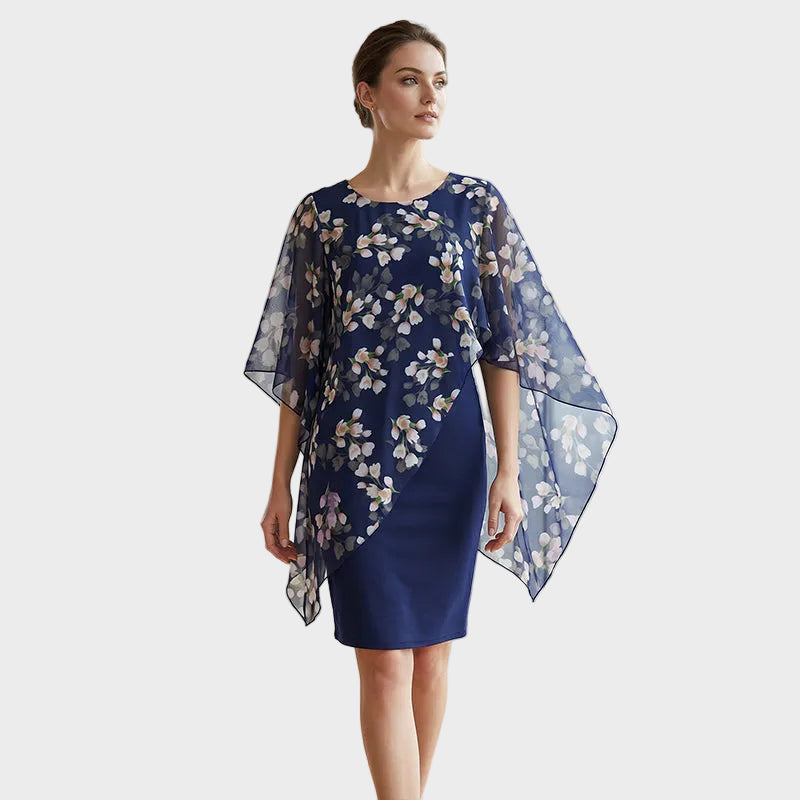 Amalie – Elegants Chleider-Set mit blumigem Chiffon-Oberteil