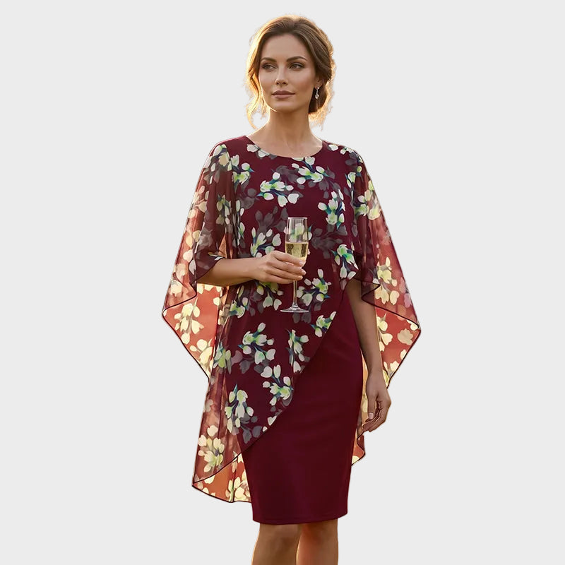Amalie – Elegants Chleider-Set mit blumigem Chiffon-Oberteil