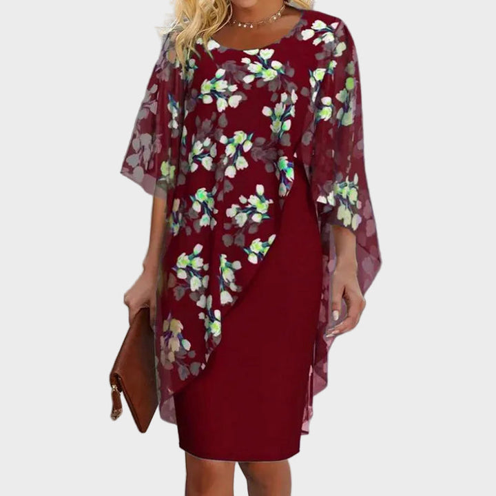 Amalie – Elegants Chleider-Set mit blumigem Chiffon-Oberteil