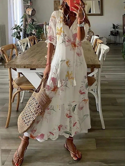 Michaela - Boho-Kleid mit Bauchbedeckung