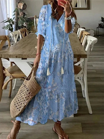Michaela - Boho-Kleid mit Bauchbedeckung