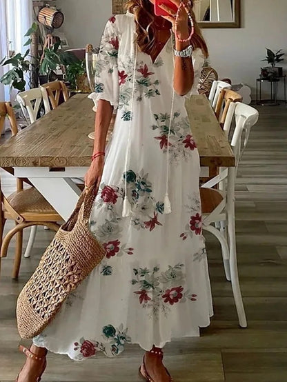 Michaela - Boho-Kleid mit Bauchbedeckung