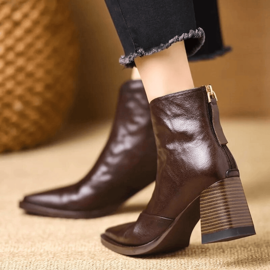 Klaudia – Luxuriöse Stiefeletten mit mittelhohem Absatz