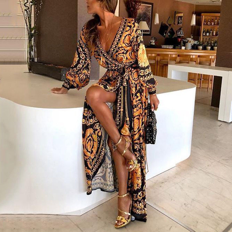 Faye - Boho bedrucktes Kleid