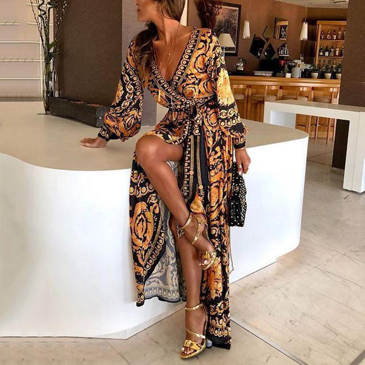 Faye - Boho bedrucktes Kleid